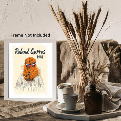 Posterizer 1 pcs-minimalist playful Roland Garros-tennis player art -2-Sports & Hobby Art Gifts for sports fans Living Room Bedroom Decor- unframe...