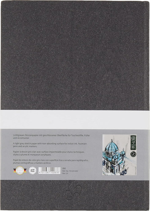 Hahnemuehle The Grey Book 120g/m², Sketchbook, A4, 40 fls....