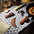 6 Pieces Cast Iron Handle Cover Handmade Thick Skillet Handle Cover Full Grain Frying Pan Sleeve Rustic PU Leather Hot Holder Double Layered Leath...