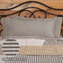 VHC Brands Ashmont Farmhouse Stripe Pillow Case Set of 2, Charcoal Grey and Ivory/Creme, Extra Large King Size- 21x40...