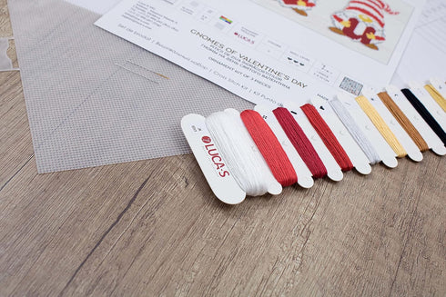 LUCA-S QUALITY FOR EVERYONE Toys Cross Stitch Kits - Gnomes of Valentine's Day JK031...