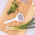 HIC’s Gourmet Rolling Fresh Herb and Multipurpose Kitchen Mincer, with 9-Stainless Steel Blades, White...
