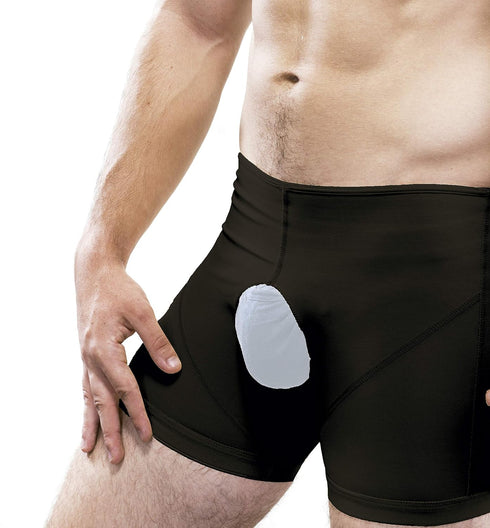 Inguinal Hernia Support Belt Invisible Underpants Compression Garment Truss Galess (Black, M)...
