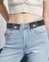 Buckle Free Belt for Women Men, Black Elastic Waist Adjustable Stretchy Invisible Buckleless Belt for Jeans Pants Shorts...