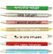 Jxueych 7Pcs Christmas Weekday Pens Glitter Pen with Funny Sayings Vibrant Fancy Ballpoint Pens Cute Gifts for Colleagues Office Supplies (Christm...