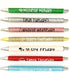 Jxueych 7Pcs Christmas Weekday Pens Glitter Pen with Funny Sayings Vibrant Fancy Ballpoint Pens Cute Gifts for Colleagues Office Supplies (Christm...