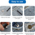 16 Pcs Jeans Buttons Replacement, 17 mm No-Sew Buttons for Jeans Pants Button Tightener Pins Replacement Repair Kit with Threads Rivets and Screwd...