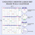 BooQool Large Dry Erase Calendar for Wall - Undated 3 Month Calendar, 27.7'' x 40'', Erasable & Reusable Laminated White Board with 8 Round Sticke...