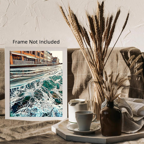 Posterizer 1 pcs-ocean waves-beautiful nature art work 4-Landscape & Nature Art-Coastal & Nautical Art-Decor for Home & Office- unframed wall art...