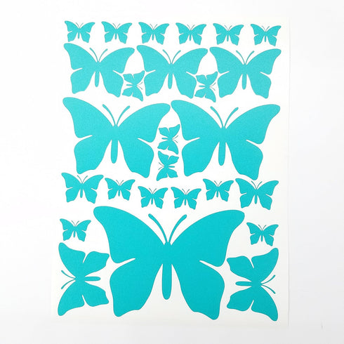 Jeyfel Decals: Butterfly Wall Decals- Purple, Pink & Turquoise Set. DIY Decoration. Beautiful Butterfly Wall Stickers. Girls, Nursery, Room Decor....