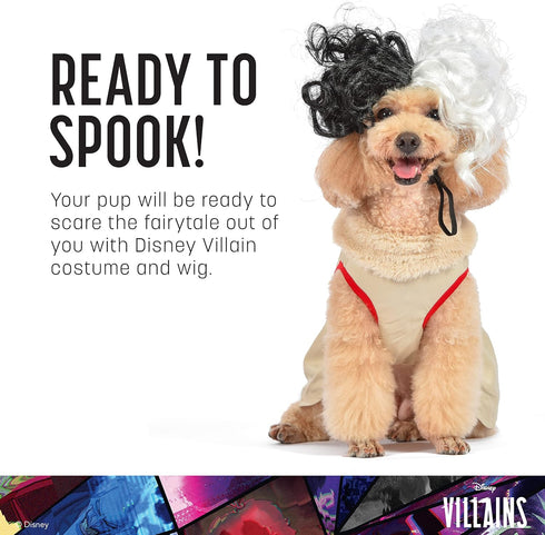 Disney for Pets Halloween Disney Villains Cruella Costume - Large - | Disney Villains Halloween Costumes for Dogs, Officially Licensed Disney Dog ...
