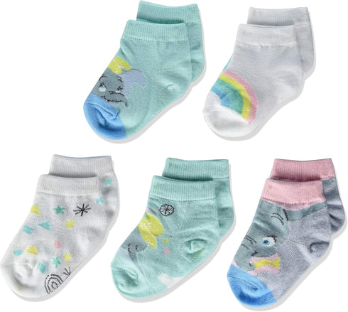 unisex baby Dumbo 5 Pack Shorty Socks, Assorted Pastel, 12-24 Months US...