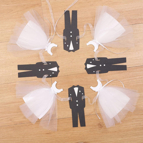 Bridal Shower Decoration Wedding Banners - Core Decorations for The Bride and Groom, Engagement Party Table Decorations, Wedding Dress Selection, ...