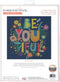 Dimensions 70-35412 Be-You-Tiful Counted Cross Stitch Kit for Beginners, 14 Cnt. Navy Aida, 11" x 11", 4pcs...