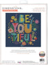 Dimensions 70-35412 Be-You-Tiful Counted Cross Stitch Kit for Beginners, 14 Cnt. Navy Aida, 11" x 11", 4pcs...