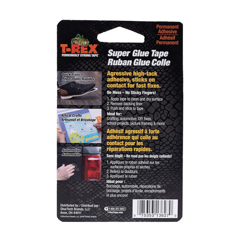 T-Rex Double Sided Super Glue Tape, 0.75 Inches by 5 Yards...