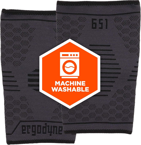 Ergodyne - 16593 ProFlex 651 Elbow Compression Sleeve, Brace Support for Men and Women Black Medium...