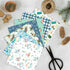 Christmas Pattern Scrapbook Paper, 6 Inch Card Production Supplies, 24 Sheets Single Sided Acid-Free Cardstock Greeting Card, Handmade Gift Journa...