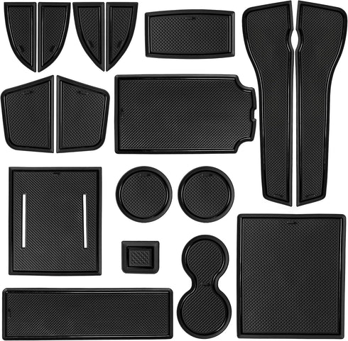 SENSHINE for Honda Civic Accessories 2022 2023 2024 Non-Slip Anti Dust Cup Holder Insert Center Console Shifter Liner Trim Door Packet Mats Premiu...