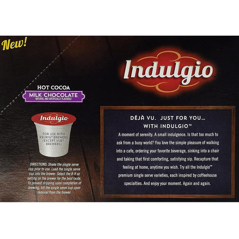 Trilliant Fg013073 Indulgio Milk Chocolate Hot Cocoa Single Serve Brew Cup...