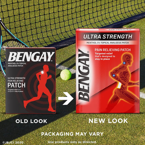 Bengay Ultra Strength, Pain Relieving Patch, Large Size, 4 Count...