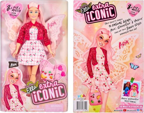 MGA Entertainment Dream Ella Extra Iconic Doll- Aria, 11.5" Fashion Doll with 9+ Americana Style Inspired Trendy Fashion Pieces, Light Pink Hair, ...