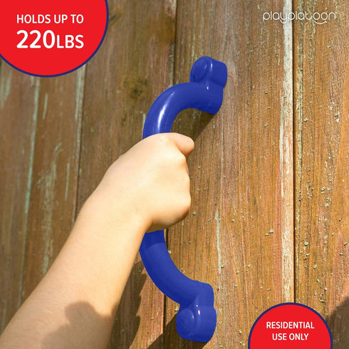 Play Platoon Playground Safety Handles, 2 Pack - Blue Grab Handle Bars for Outdoor Jungle Gym or Swing Set...