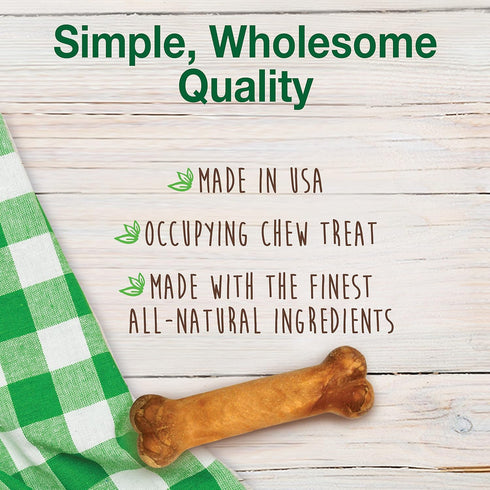 Nylabone Healthy Edibles Natural Puppy Chews Long Lasting Turkey & Sweet Potato Flavor Treats for Dogs, X-Small/Petite (16 Count)...