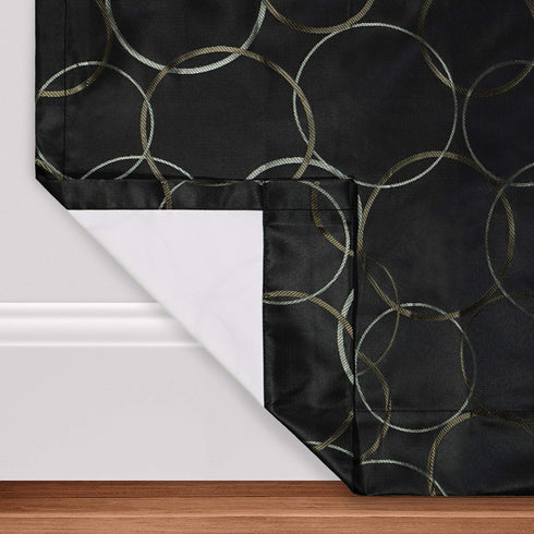 ECLIPSE Meridian Modern Blackout Thermal Grommet Window Curtain for Bedroom or Living Room (1 Panel), 42 in x 84 in, Black...