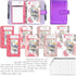Budget Binder Kit | 8 Premium Cardstock Binder Envelopes w/Clear Window & Velcro-Seal, Backside Ledger, 51 Category Stickers, & 8 Ledger Replaceme...