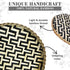Bamboo Woven Wall Baskets Decor Boho Flat Set 3 Shallow Basket for Organizing Kitchen, for Coffee Table Trays Decorative Plates for Wall Hanging F...