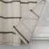Clean Window Twill Stripe Allergy/Pet Friendly Anti-Dust Sheer Cafe Curtain, 52" x 36", Mocha/Linen...