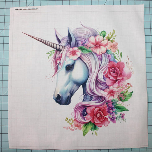 Fabric Panel 8"x8" Unicorn 100% Cotton Quilting Panel Square AM312...