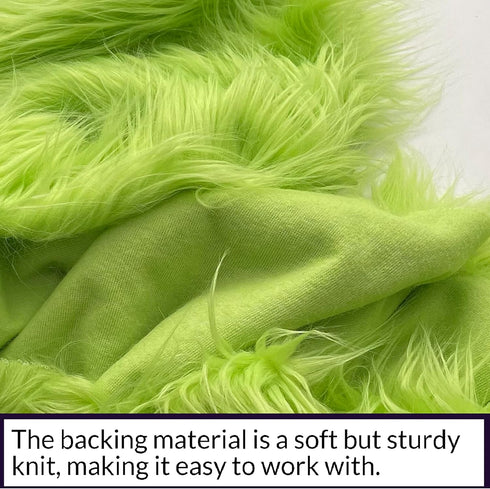 Bianna Lime Green Faux Fur Fabric, by The Yard, American Seller, Luxury Shag Shaggy Material for Crafting, Sewing, Costumes, Fursuits, Home Decor ...