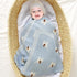 100% Cotton Baby Blanket Knit Soft Cozy Swaddle Receiving Blankets Toddler Infant blanket with Lovely Elephant for Newborn Boy Girls - Light Blue,...
