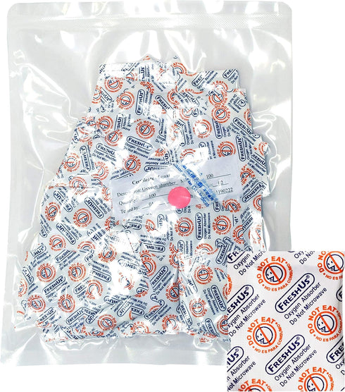 100cc Oxygen Absorber(100 packets in a bag, Total 100 Packets) - Long Term Food Storage (100, 100 CC)...