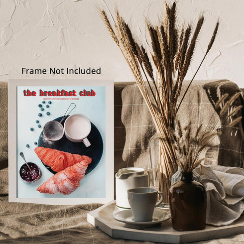 Posterizer 1 pcs-The Breakfast Club Retro Kitchen Print-Kitchen & Bar Art-GIft for Men Women Teens-Art for Cafe, Restaurant, Coffee Bar - unframed...