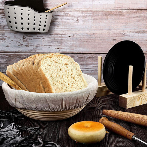 6 Packs Round Bread Proofing Basket Cloth Liner Rattan Baking Dough Basket Cover Natural Rattan Banneton Proofing Cloth(10 Inch)...