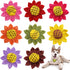 8PCS Dogs Collar Flowers Large Bows Charms Attachment Acessories Sliders Sunflower Pink Yellow Purple Orange Red for Large Medium Puppy Doggy Pet ...