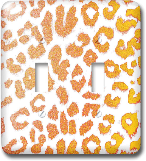 3dRose lsp_30856_2 Orange and Yellow Leopard Print Animal Prints Double Toggle Switch...