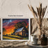 Posterizer 1 pcs- quaint old village-building in nature-night sky 2-Landscape & Nature Art-Floral Botanical Art- Decor for Home & Office- unframed...