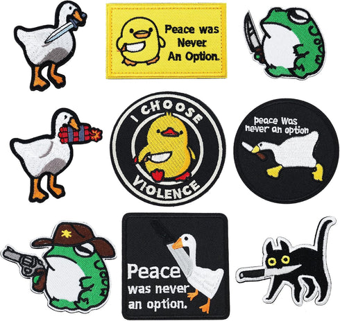 Funny Patches, Tactical Military Morale Patch with Hook Fastener Backing, Cute Applique Accessories for Backpacks, Jackets, Jeans, Hats, Vests (9 ...