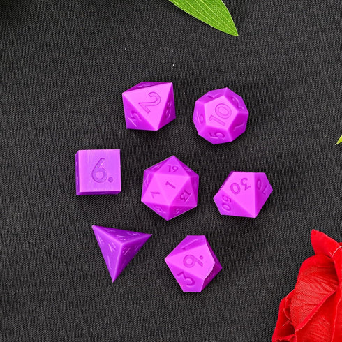 Silicone Dice, DND7PCS Piece Silicone Dice Set, with Flannelette Bag Storage Box, Suitable for Dungeons & Dragons Role-Playing and Board Games. (P...