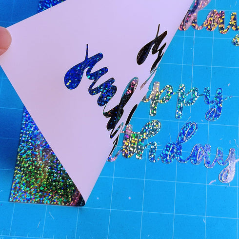 28 Sheets Holographic Cardstock Paper 250gsm/92lb, 8.5 x 11 Metallic Glitter Paper 4 Mixed Styles Printable Only Compatible with Laser Printer,Thi...