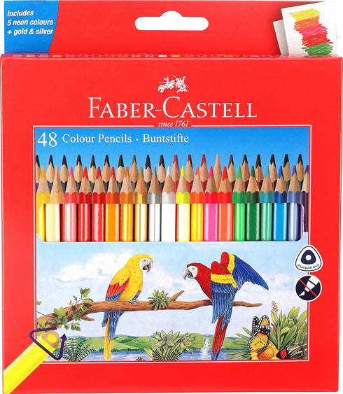 Faber-Castell 48 Triangular Colour Pencils|Multicolor...