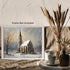 Posterizer 1 pcs-snowy winter church scene in oil painting style-Landscape & Nature Art-GIft for Men Women Teens-Living Room Bedroom Decor- unfram...