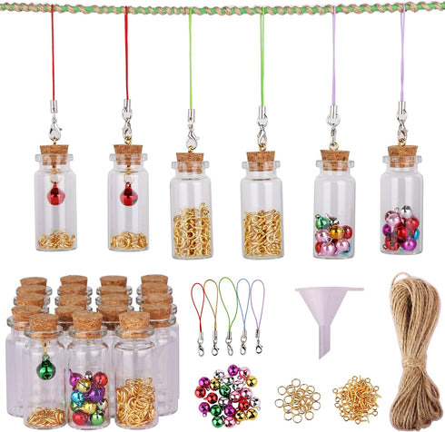 25pcs Small Glass Bottles with Cork Stoppers DIY Art Craft Storage 10ml Mini Glass Vials,Tiny Jars for Wedding Party Favors Home Decoration with C...