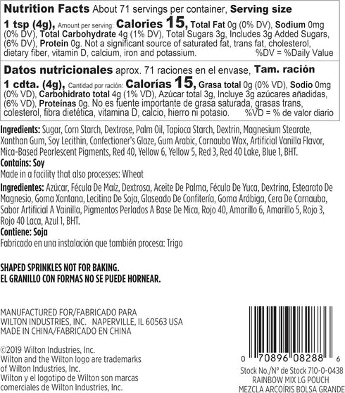 Wilton Rainbow Sprinkles Mix, 10 oz....