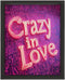 Posterizer 1 pcs-crazy in love-neon art-Valentine's inspired poster-Romantic Art-Holiday Poster Collection-Gift for Couples boyfriend girlfriend H...