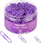 Purple 500pcs Paper Clips Assorted Sizes, Small, Medium and Large?1.1inch, 1.3inch and 2inch) Paper Clips, Vinyl Coated Paperclips for Office, Sch...